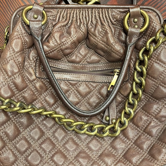Marc Jacobs Brown Quilted Stam Bag